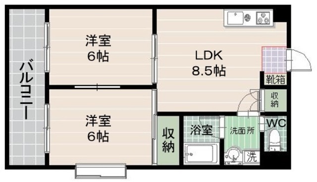 パレシャルム薬院の間取り