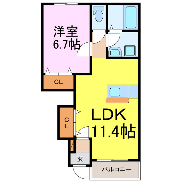 猿島郡境町大字長井戸のアパートの間取り