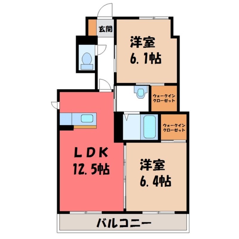 ピアタウン Bの間取り