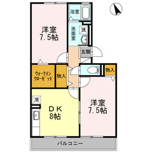 ハイカムール北浦の間取り