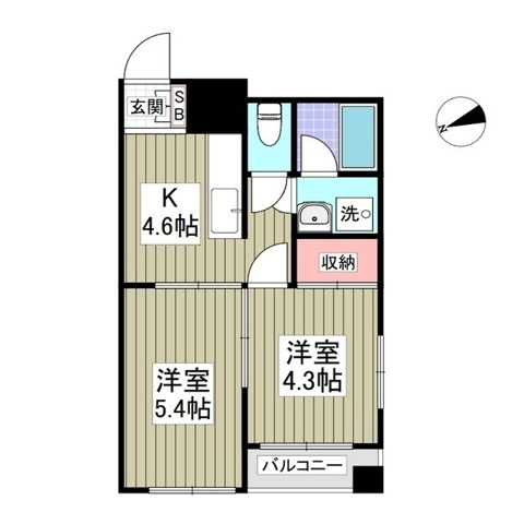 稲城市押立のマンションの間取り