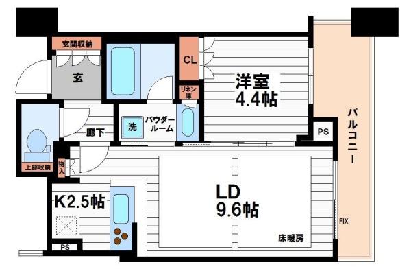 シティタワー大阪本町の間取り