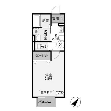 邑楽郡板倉町大字海老瀬のアパートの間取り