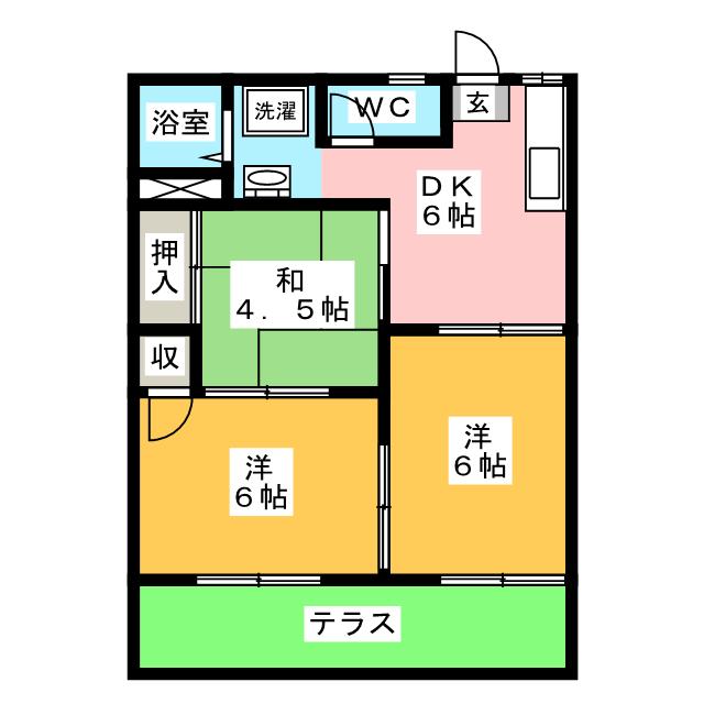 ハピネス千代IIの間取り