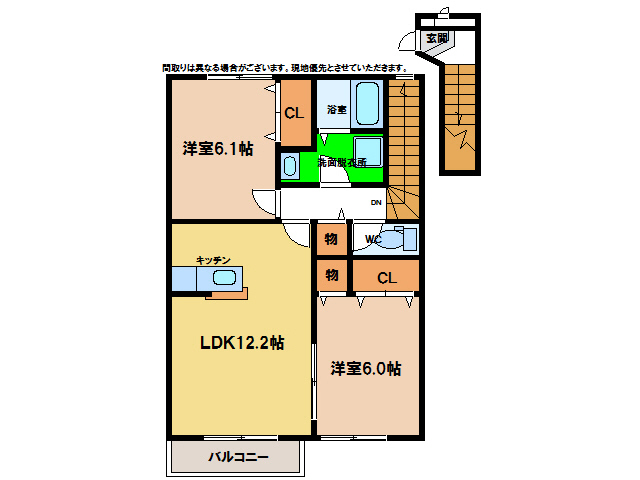 デュエルミサキIII Aの間取り