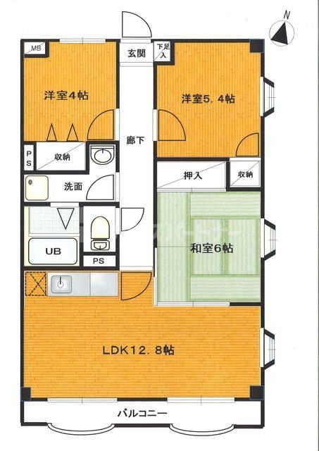 さいたま市北区植竹町のマンションの間取り