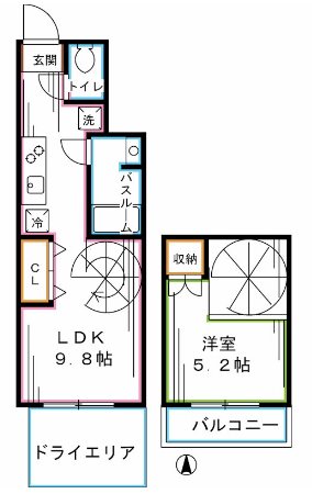 中野区本町のマンションの間取り