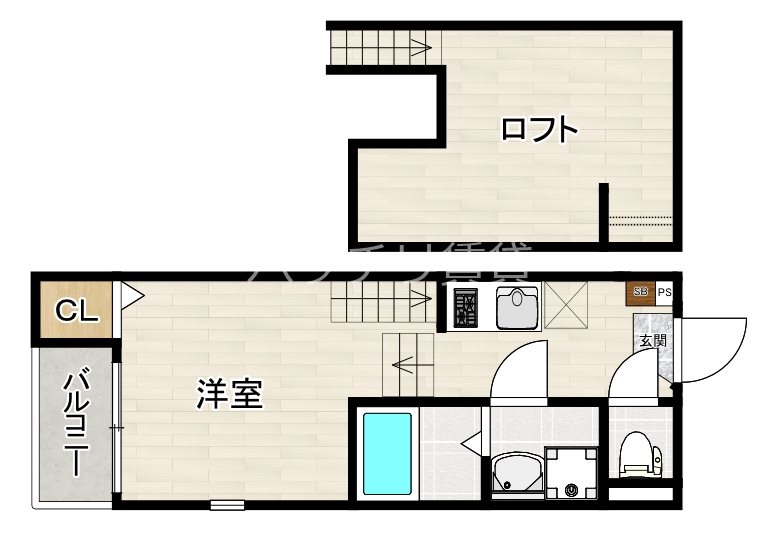 福岡市博多区諸岡のアパートの間取り