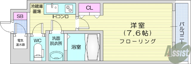 仙台市青葉区一番町のマンションの間取り