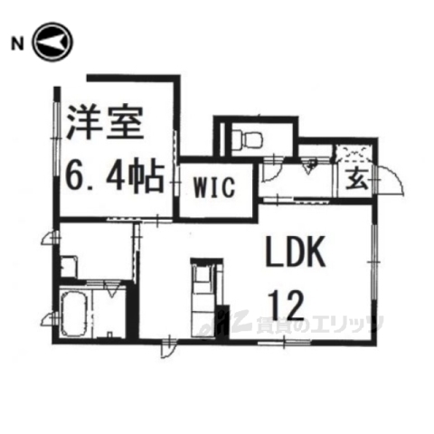 長浜市室町のアパートの間取り