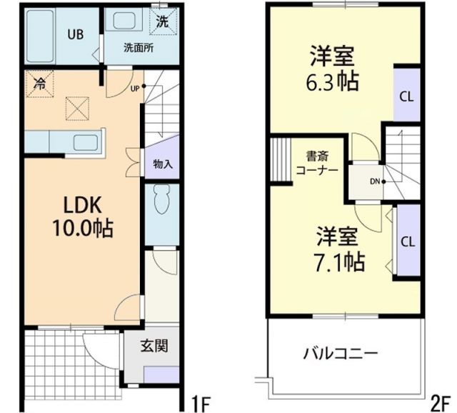 鹿沼市御成橋町のアパートの間取り