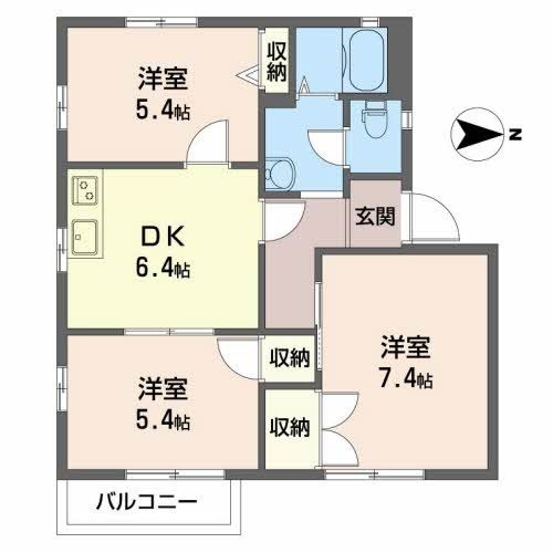 四日市市川北のアパートの間取り