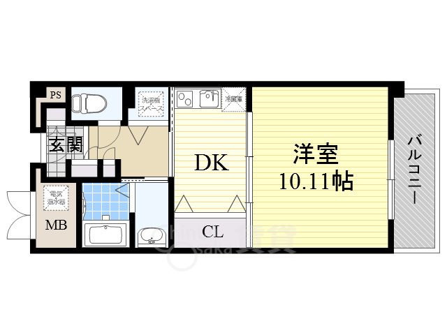 池田市姫室町のマンションの間取り