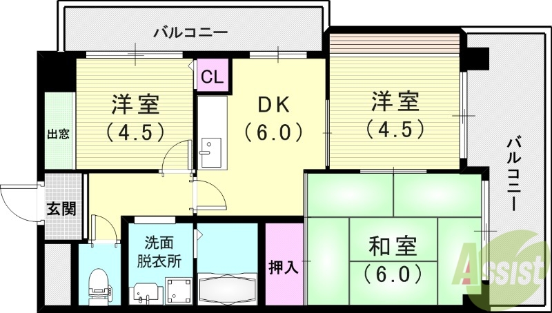 シティライフ21長田の間取り