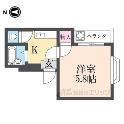 寝屋川市萱島桜園町のマンションの間取り