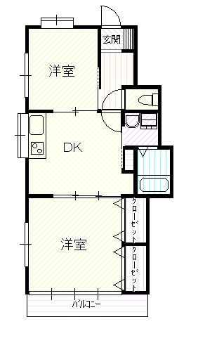 高知市葛島のマンションの間取り