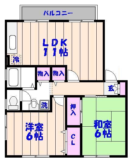 ウェルカム塚田Ｂの間取り