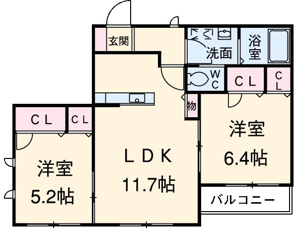 さいたま市桜区桜田のアパートの間取り