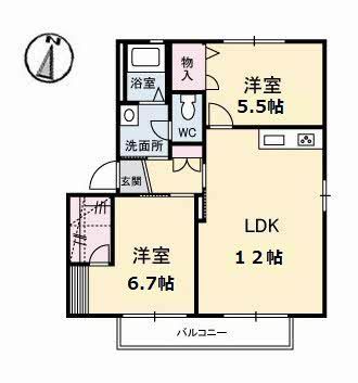 ルネッサ　Ｄ棟の間取り