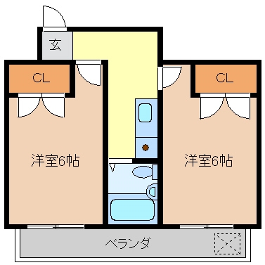 津市一身田中野のマンションの間取り