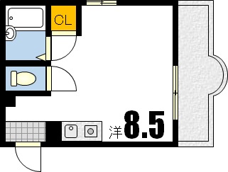 広島市安佐南区長束のマンションの間取り