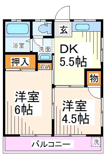 小勝コーポの間取り