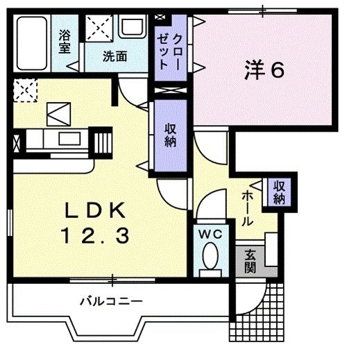 【和歌山市小豆島のアパートの間取り】