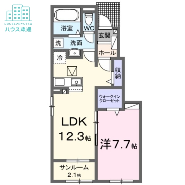 諫早市長田町のアパートの間取り