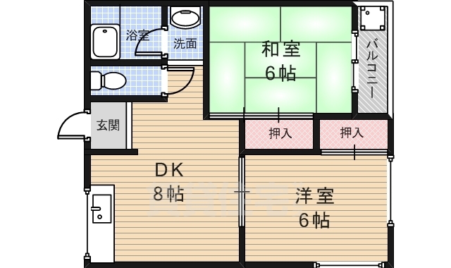 北摂荘の間取り