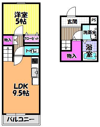 スリーハーブズ狭山２番館の間取り