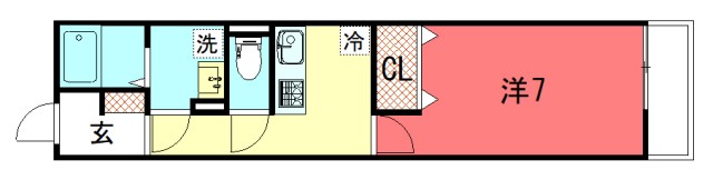 【フェリス北白川の間取り】