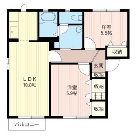 ウィンズベルＡの間取り