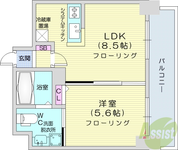 TEADA北4条の間取り