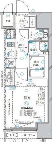 名古屋市中村区則武本通のマンションの間取り