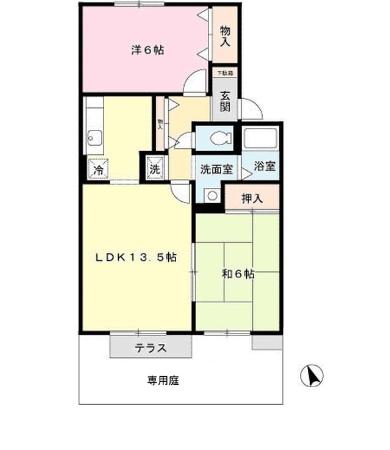 加西市北条町北条のアパートの間取り