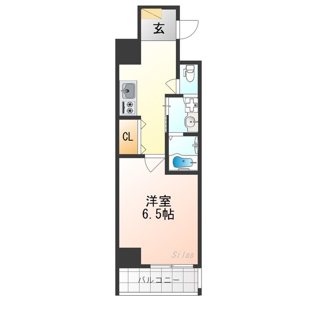 グラカン京都駅前　輝の間取り