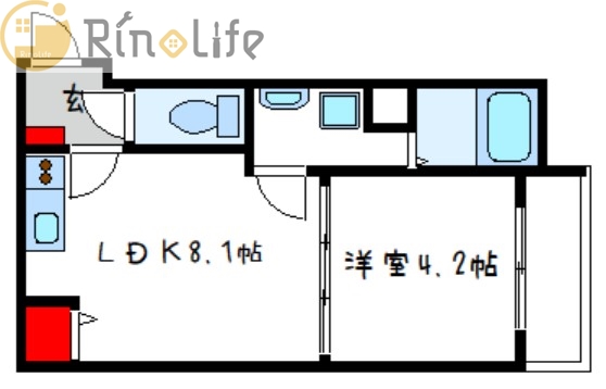 【八尾市恩智北町のアパートの間取り】