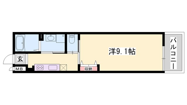 加西市北条町北条のアパートの間取り