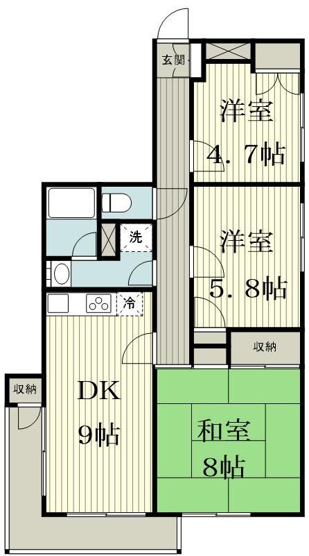 川崎市麻生区上麻生のマンションの間取り