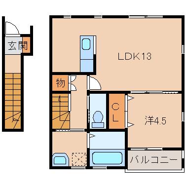 クラウンハイツ梅原の間取り