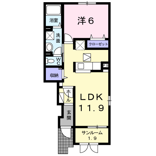 セルサス荒山Ａ棟の間取り