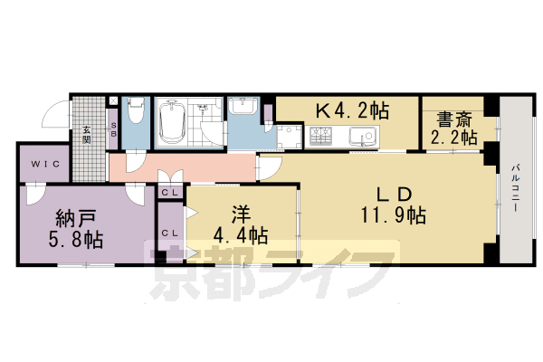 グランレブリー二条城東の間取り