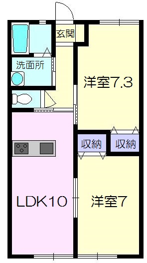 フォッサティラーレ　１番館の間取り