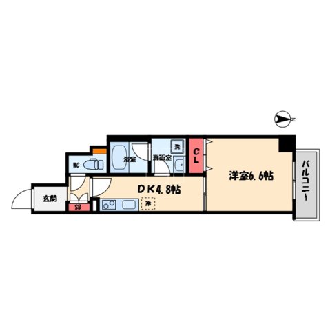 大阪市中央区石町のマンションの間取り