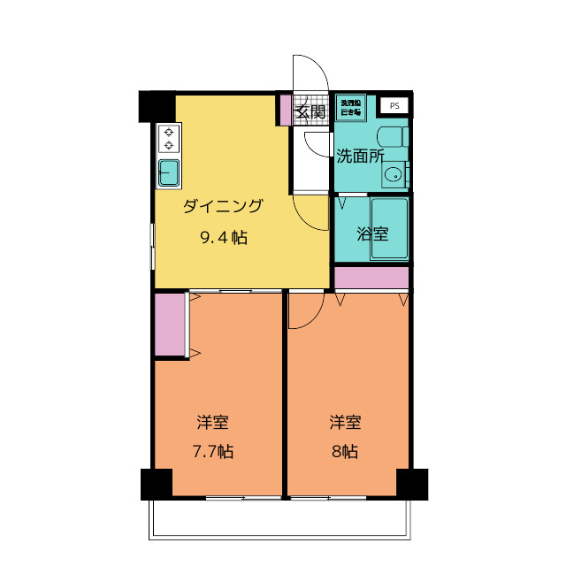 ソレイユ請地の間取り