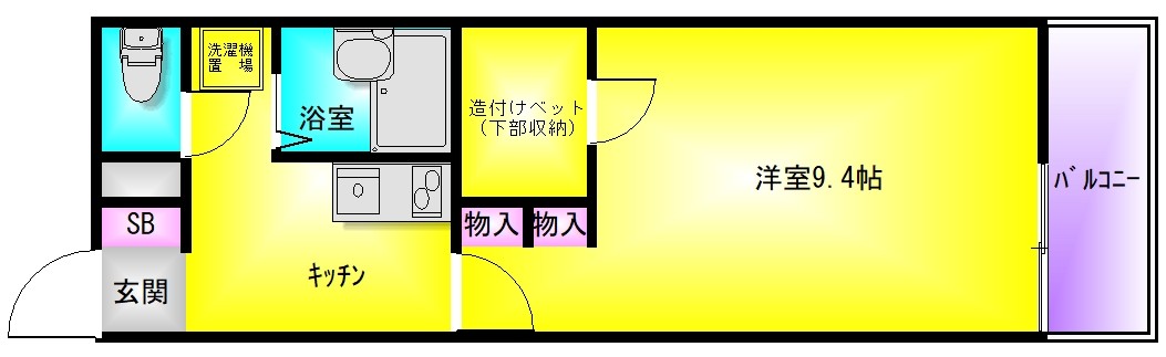 レオパレス恩智北町ハイツの間取り写真