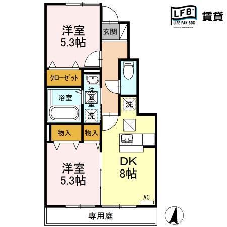 エクセレント・シュガー　Ａ棟の間取り