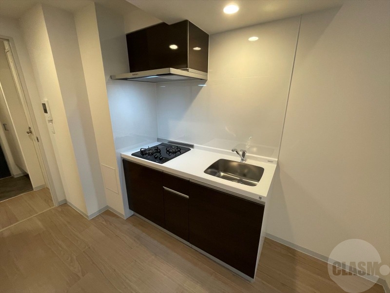 キッチン　２口コンロのシステムキッチン