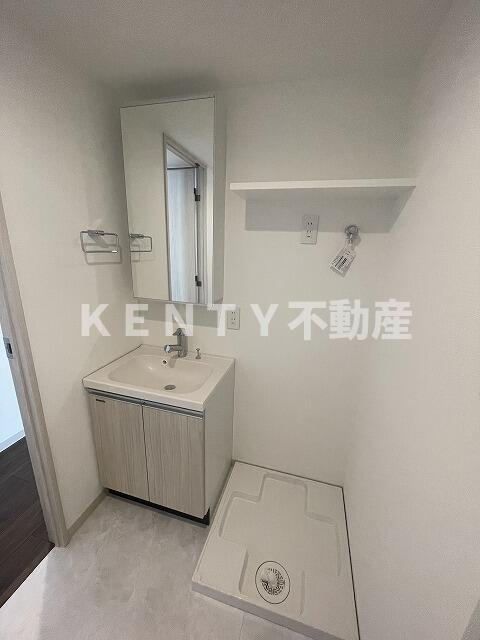 洗面設備　広い洗面スペース