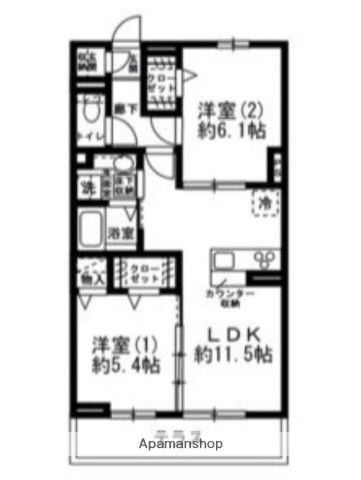 ＪＲ横浜線 相模原駅 徒歩10分 3階建 築3年の間取り写真